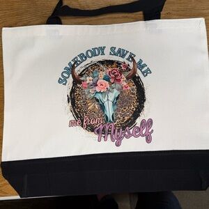 Somebody Save Me Heavy Duty Tote Bag – 18.5"x15"x4"